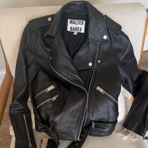 SALE! Walter Baker Classic Black Leather Jacket